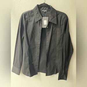 Fashion Nova Charcoal Button-Up Shirt